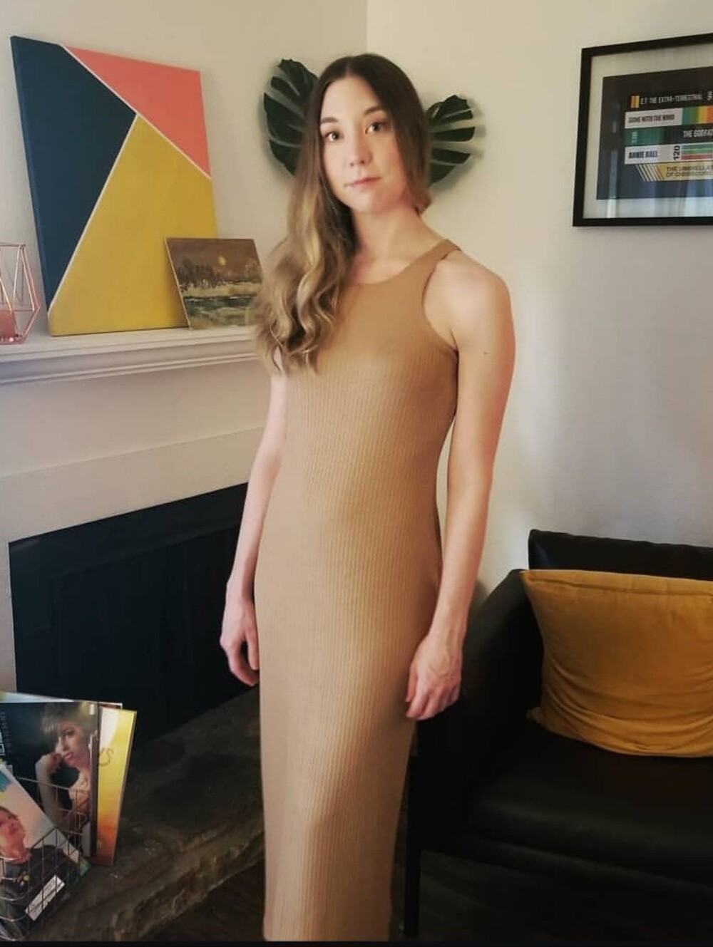 Reformation Maje Dress in Buff Size M